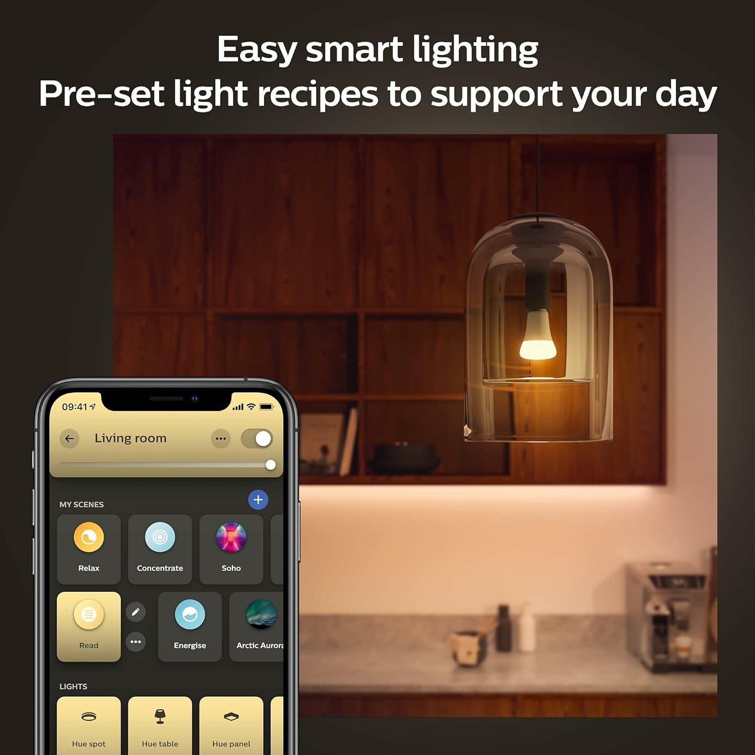 Philips Hue 100W A21 LED Bulb Soft White 160LM E26 Smart 1-Pack Alexa/Google