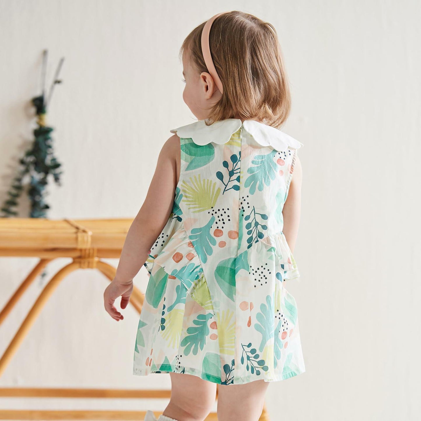 DAVE & BELLA Toddler Girls Boho Dress Sleeveless Floral Summer Sundress