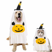 Dog Cat Halloween Pumpkin Ghost Costume Funny Cute Pet Outfit Medium