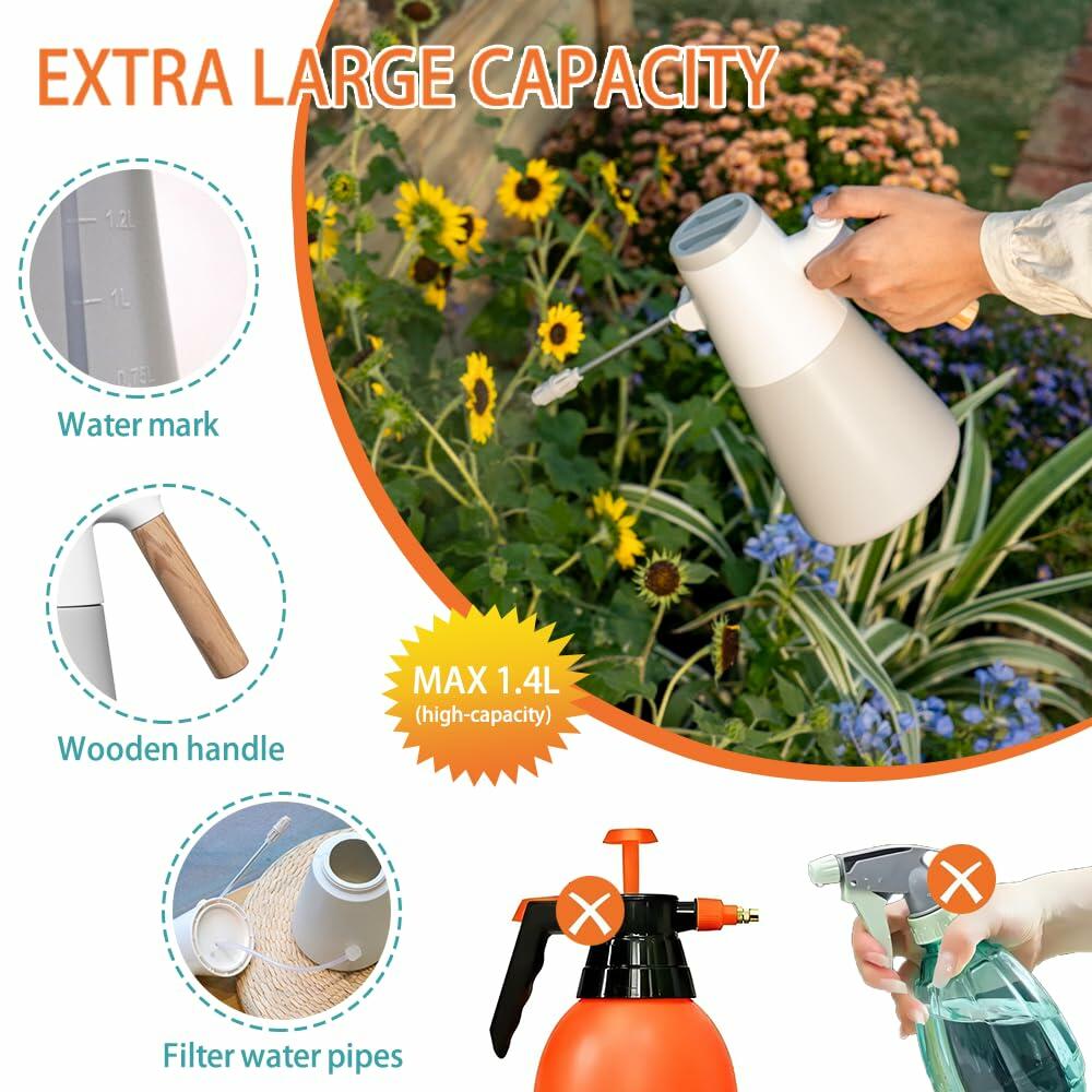 Electric Plant Mister Adjustable Nozzle 2 Spray Modes Battery Indoor Outdoor