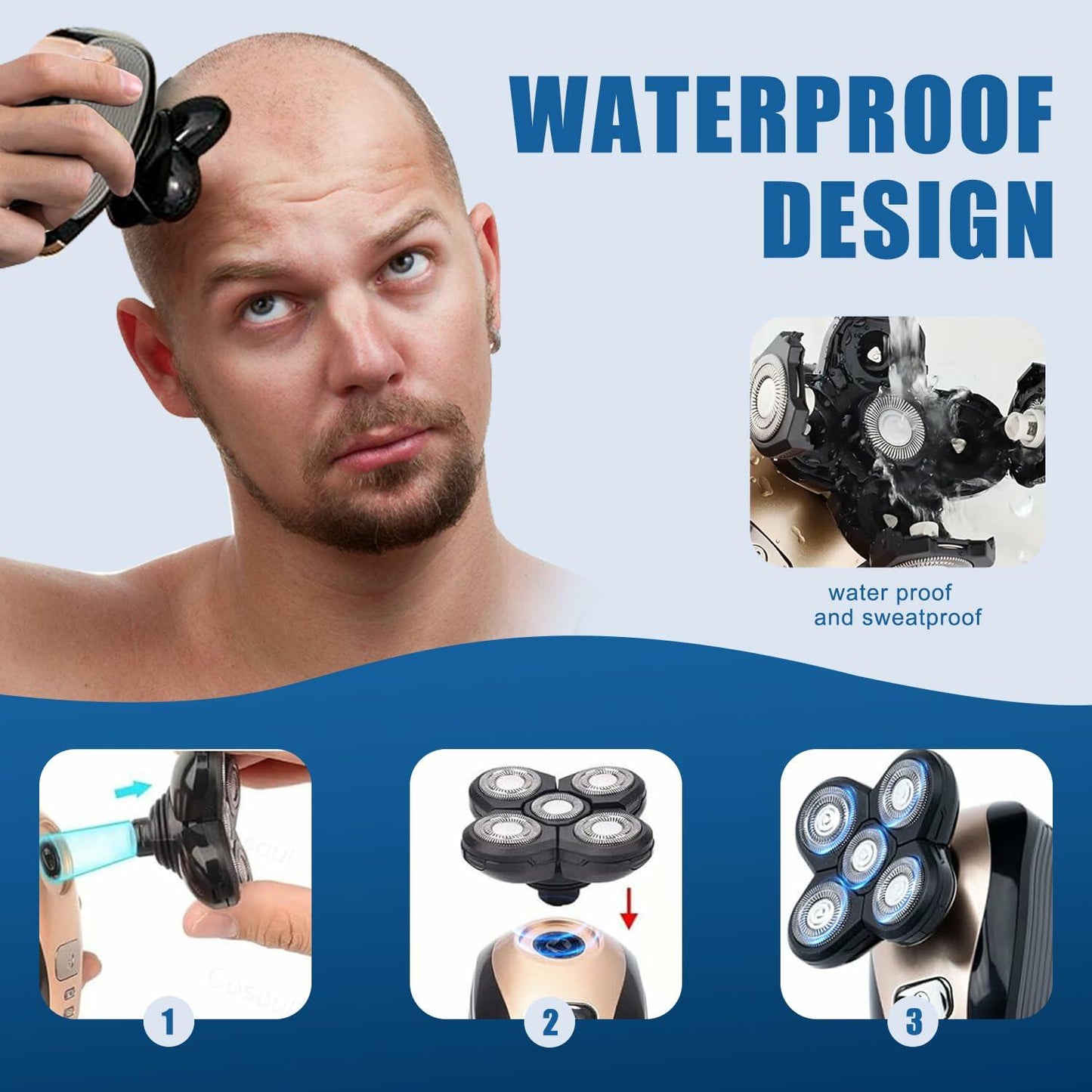 4 Pack Replacement Shaver Blades for Freedom Head Electric Razor Shaver