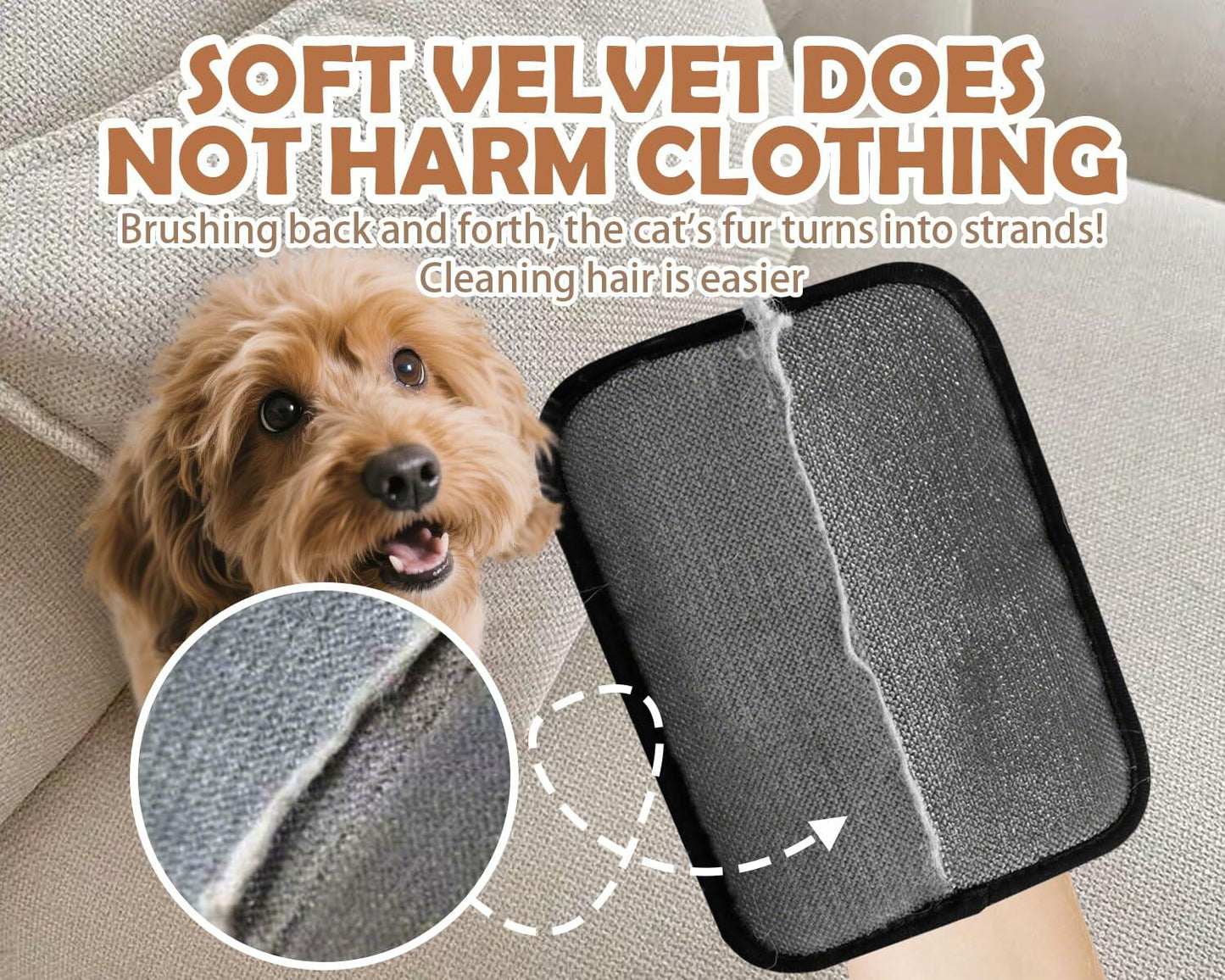 DLIOJHL Pet Hair Removal Gloves Cat & Dog Hair Cleaner Black Red