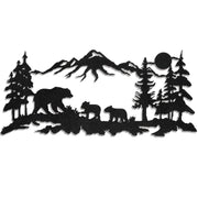 Moxweyeni Metal Bear Wall Art Rustic Forest Mountain Woodland Decor