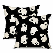 DFXSZ Halloween Pillow Covers Set of 2 16x16 Ghost Decor Black