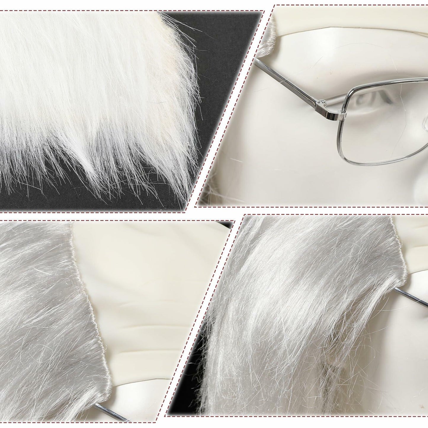 WEFONLLICOS Old Man Bald Cap Wig White Hair Grandpa Mustache Eyebrows Glasses