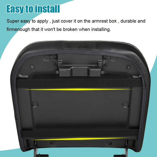 LEXLEY Center Console Armrest Pad Leather Cover Carbon Fiber Chevy GMC Trucks