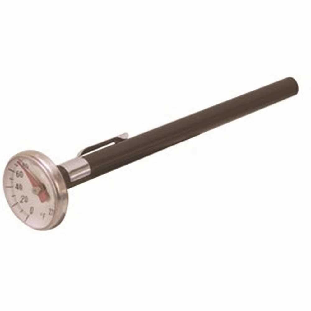 Supco ST02 Stainless Steel Pocket Dial Thermometer 5in Stem 0-220F