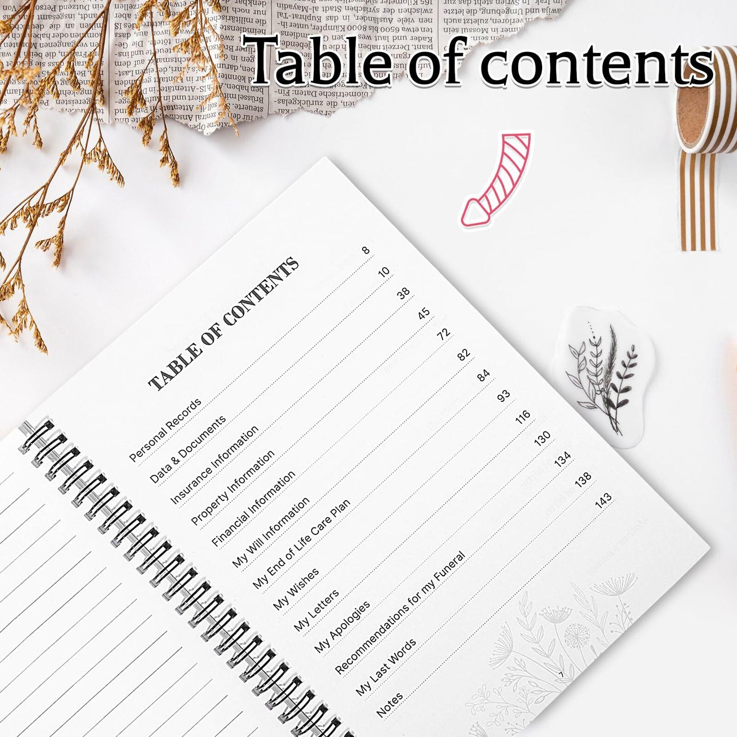 My Final Wishes End of Life Planner Death Organizer Notebook