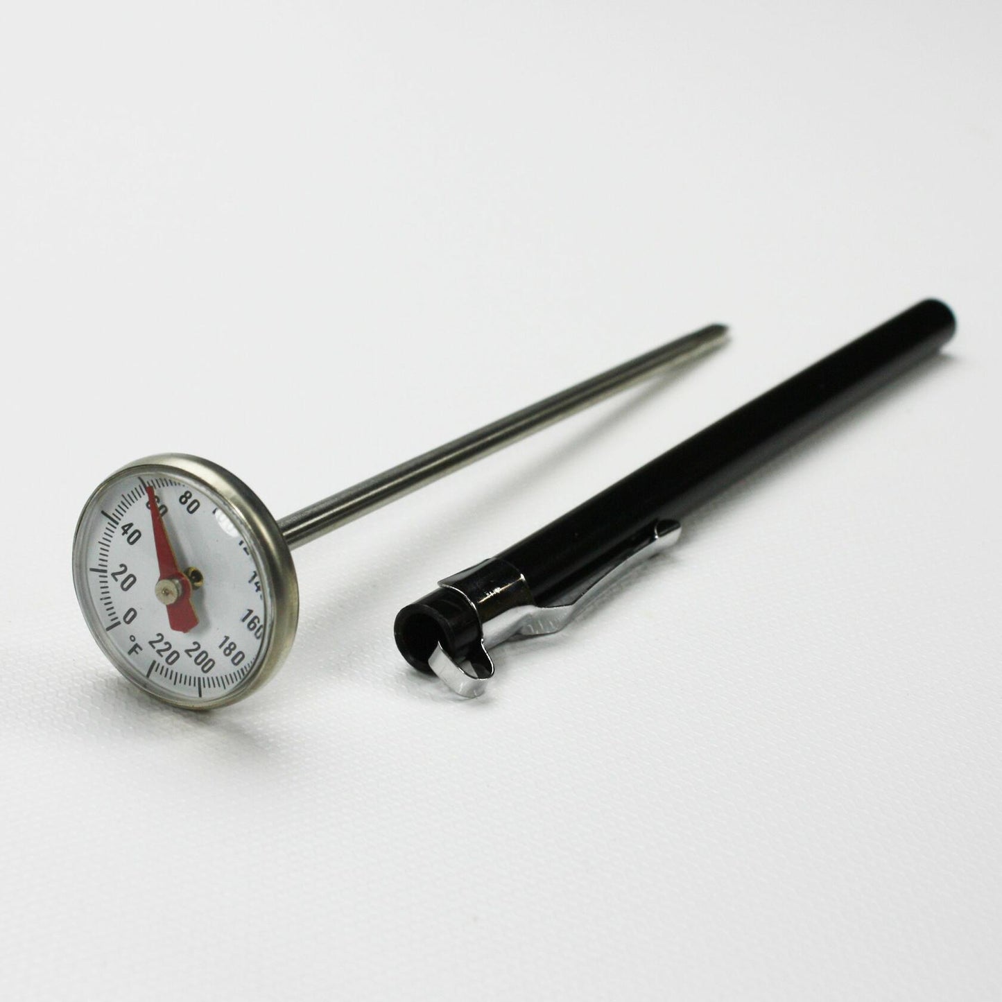 Supco ST02 Stainless Steel Pocket Dial Thermometer 5in Stem 0-220F
