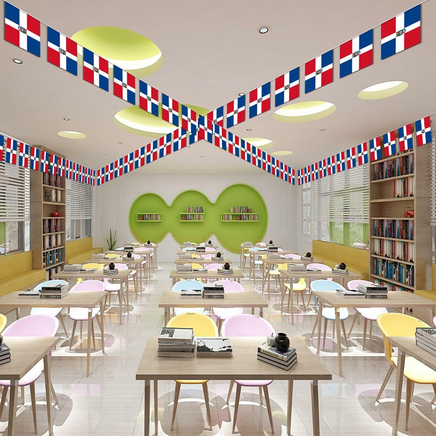 Netherlands String Flag Banner 38 Mini Dutch Flags 42ft Party Decor