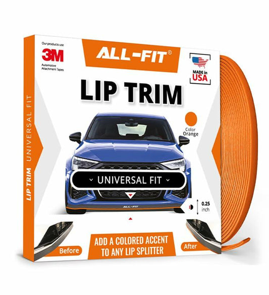 All-Fit Automotive Lip Trim 10ft x ¼” Orange Universal Fit Car Exterior