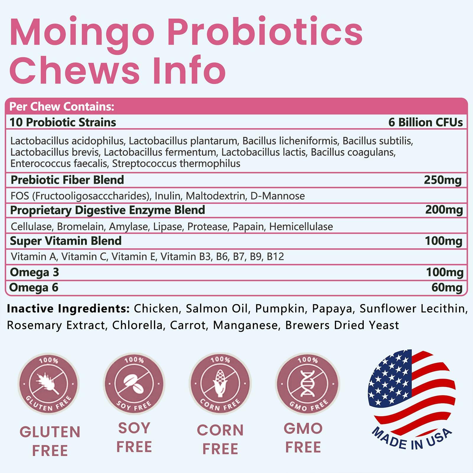 Bighero Probiotics for Dogs Digestive Gut Health Soft Chews 180 Ct