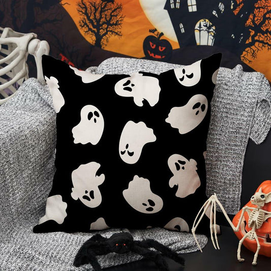 DFXSZ Halloween Pillow Covers Set of 2 16x16 Ghost Decor Black