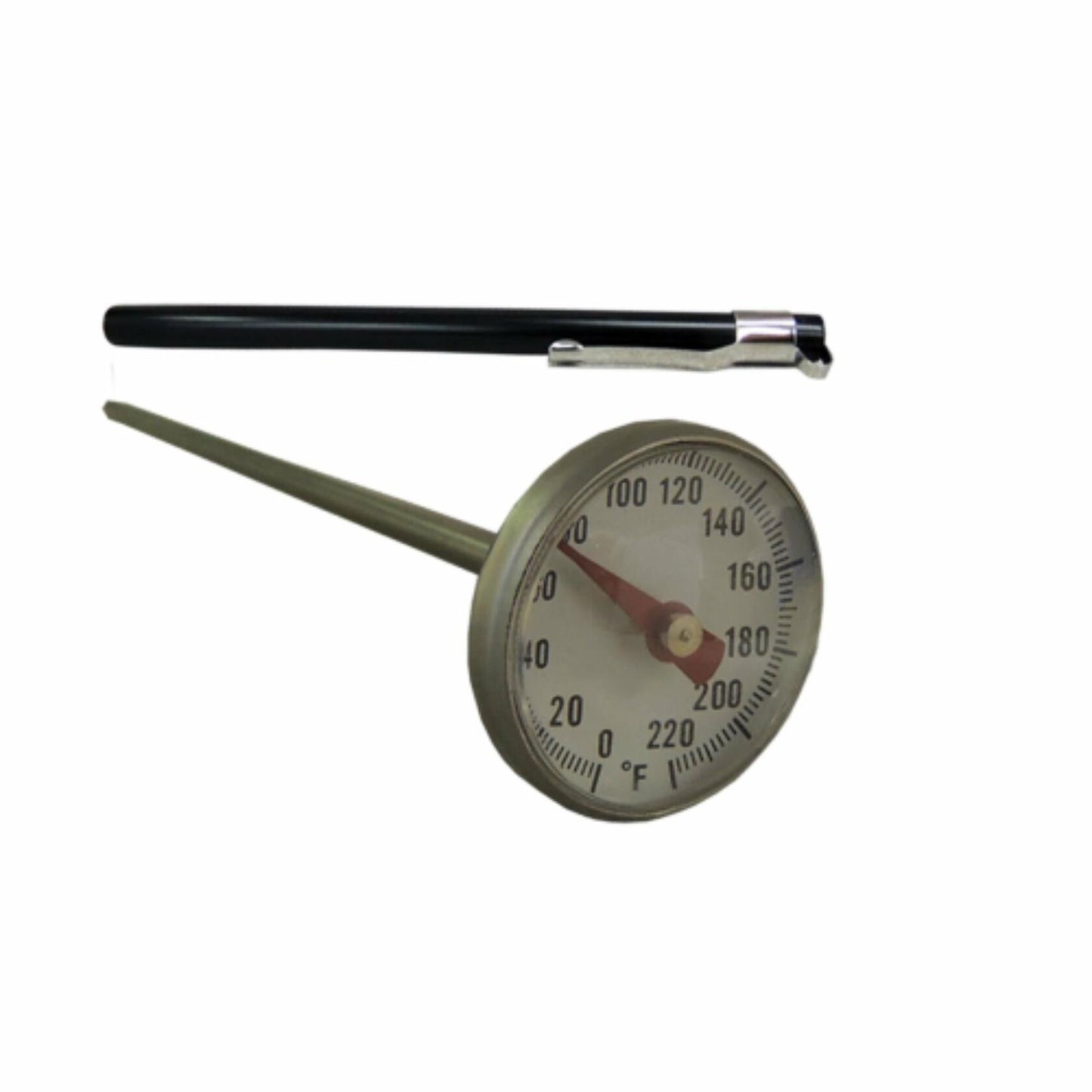 Supco ST02 Stainless Steel Pocket Dial Thermometer 5in Stem 0-220F