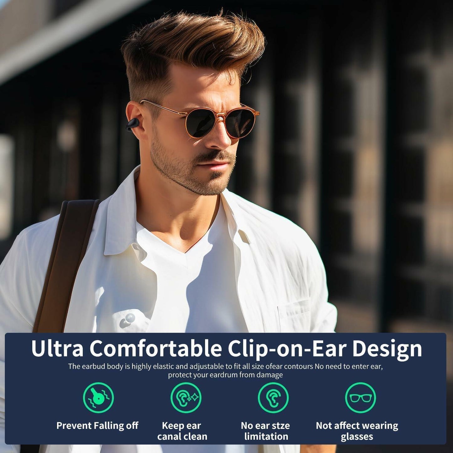 Wireless Bluetooth Bone Conduction Headphones 60H LED Display Waterproof