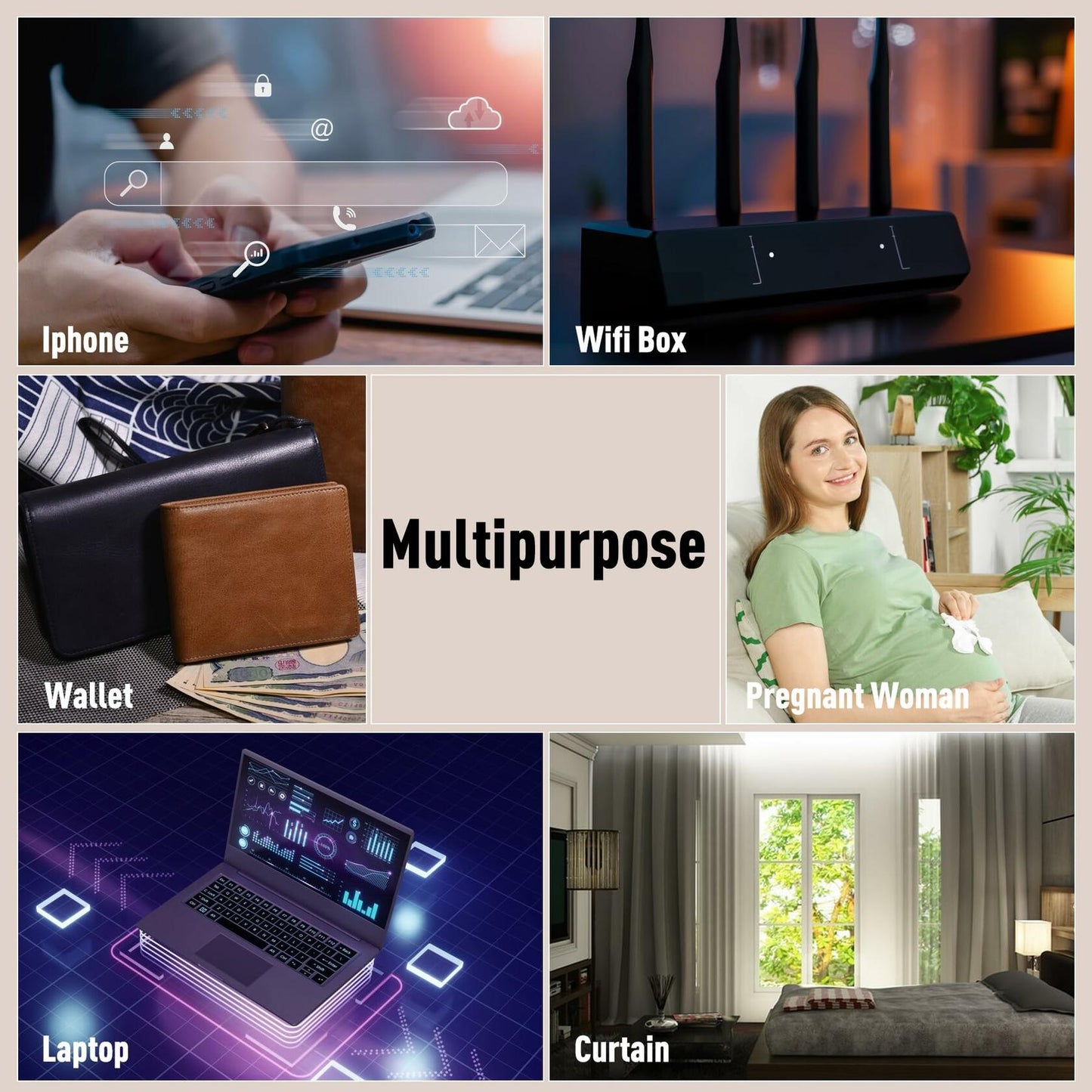 Faraday Fabric Military Grade Conductive Cloth for WiFi GPS Home Security 43x108