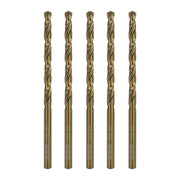 Sabre Tools 5/32” Cobalt Drill Bit Set 5pcs M35 Split Point Steel Metal Cast