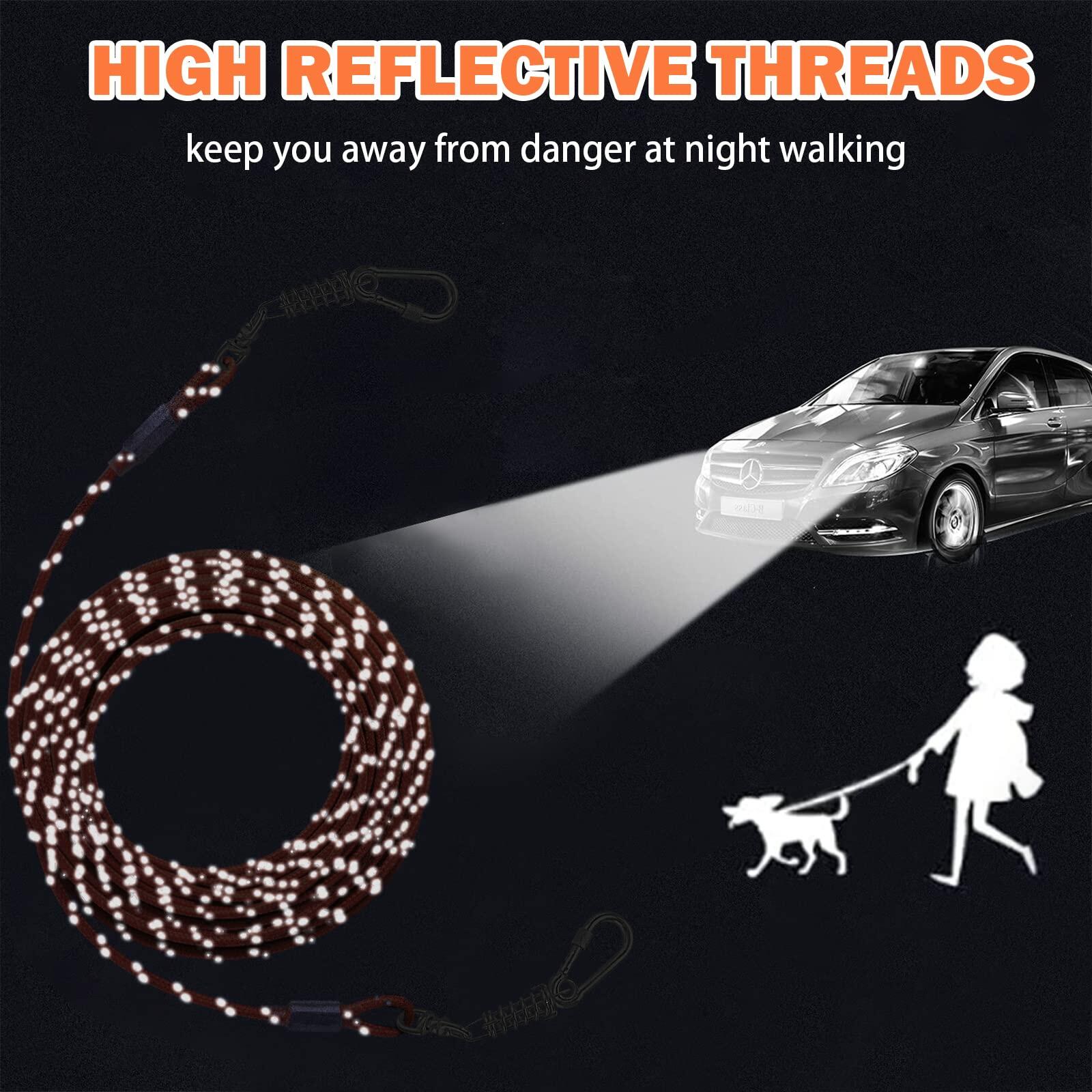 VIVBOO Dog Tie Out Cable Reflective Leash 10-30ft Swivel Hook Medium-Large