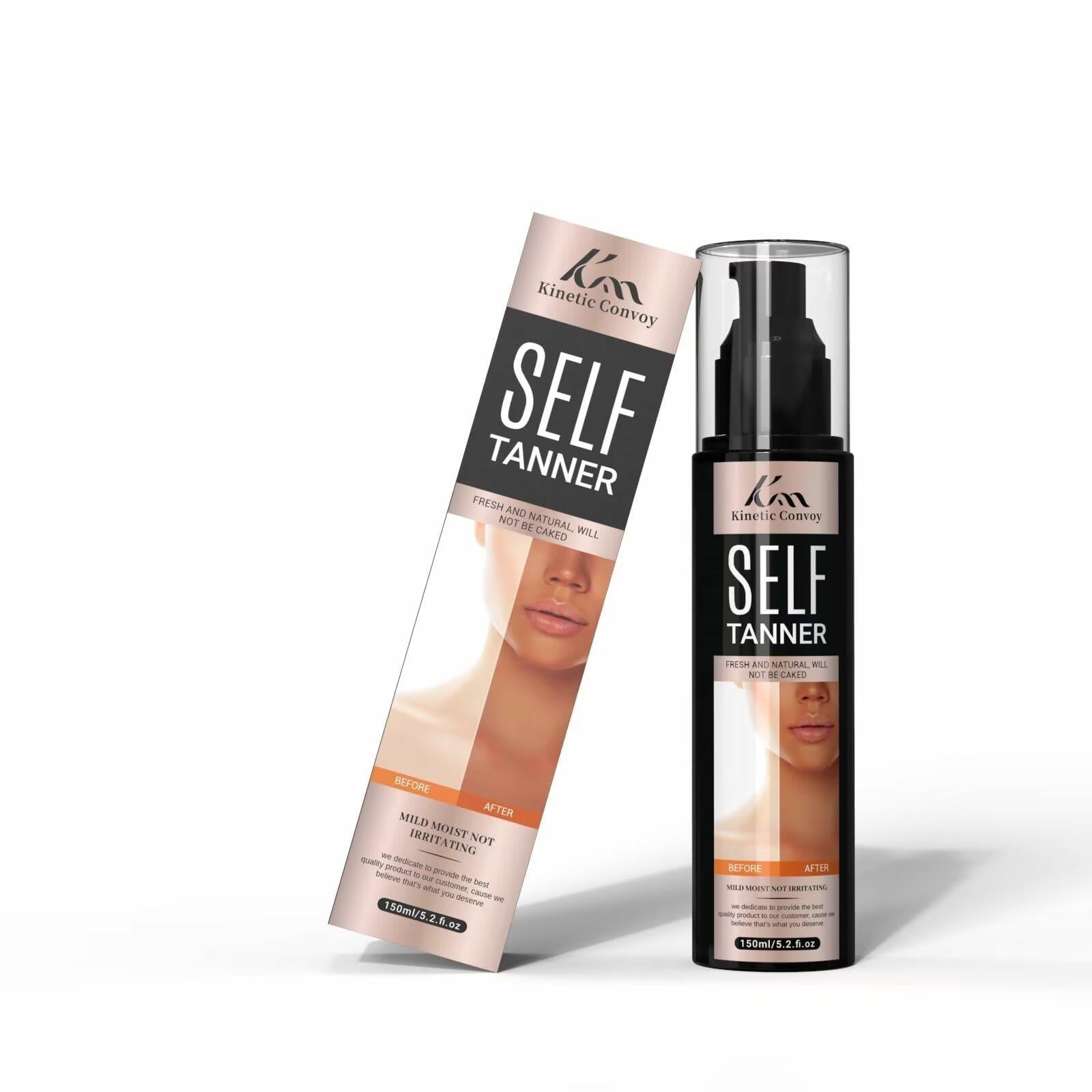 Kinetic Convoy Self Tanner Lotion Medium to Dark Natural Organic Sunless Tan