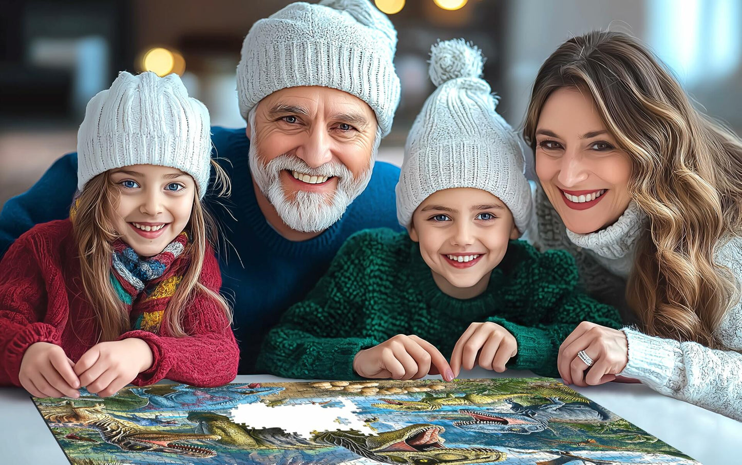 MINIWAN Dinosaur Floor Puzzle 200 Pieces Colorful Jurassic Park 19x13 in