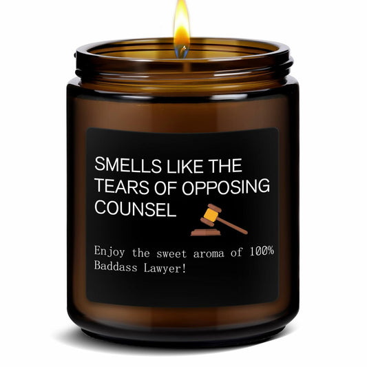 MOTVZC Lavender Candle Lawyer Gifts Funny Birthday Christmas Black Soy Wax