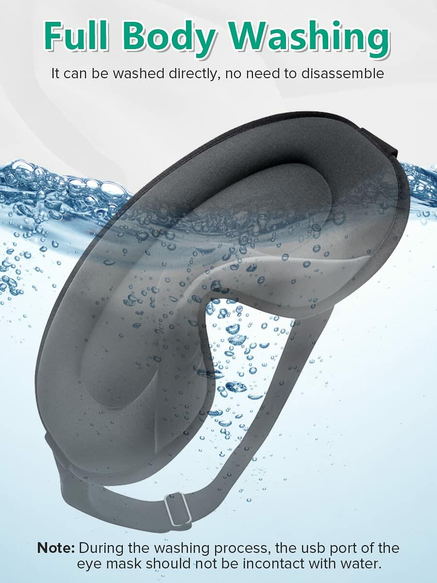 Betidom Heated Eye Mask USB Electric Steam Warm Compress Black 1 Count