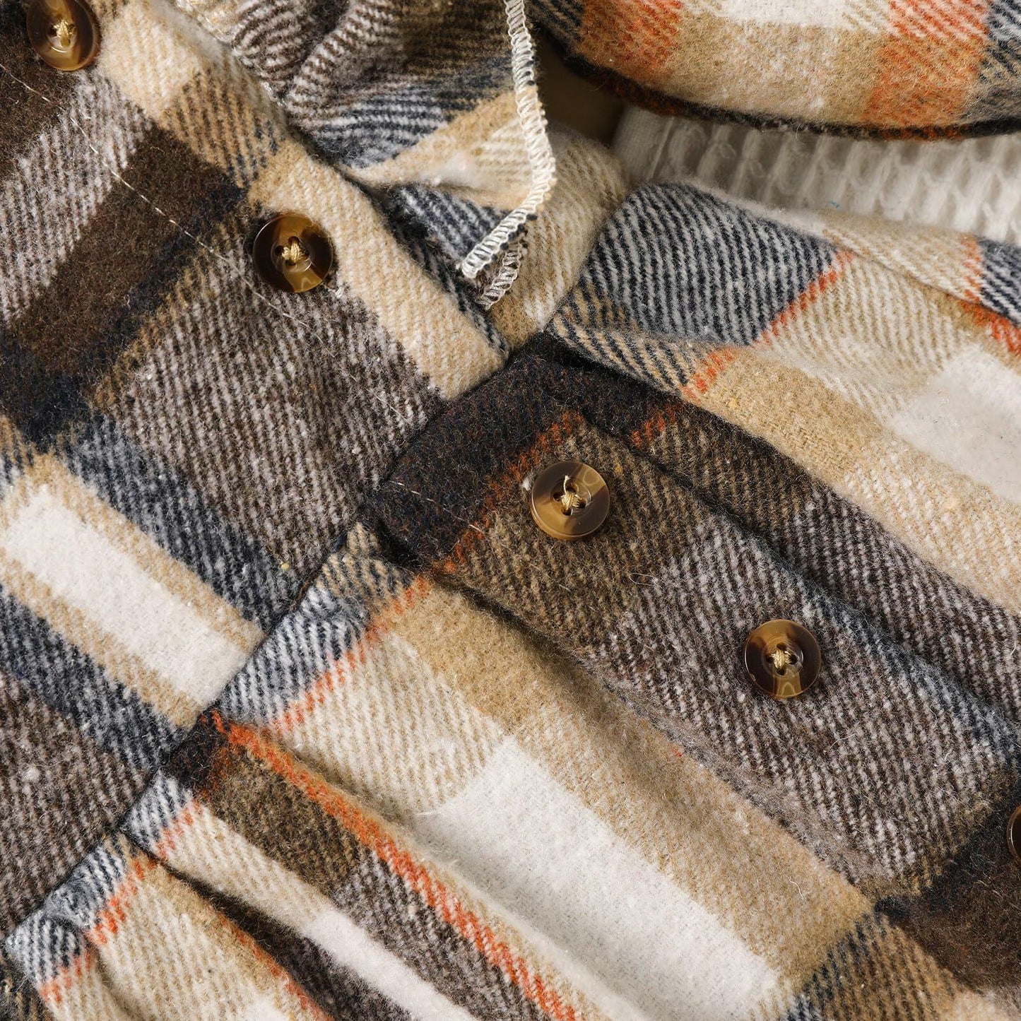 TITKKOP Baby Girl Plaid Romper Dress Bow Headband Khaki Size 6-12M