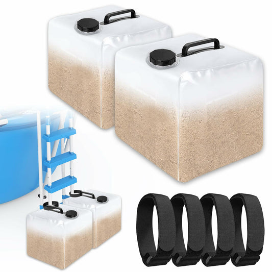 Desunqin 2PCS Pool Ladder Weights 20L Heavy Duty 500D PVC Waterproof Sand Bags