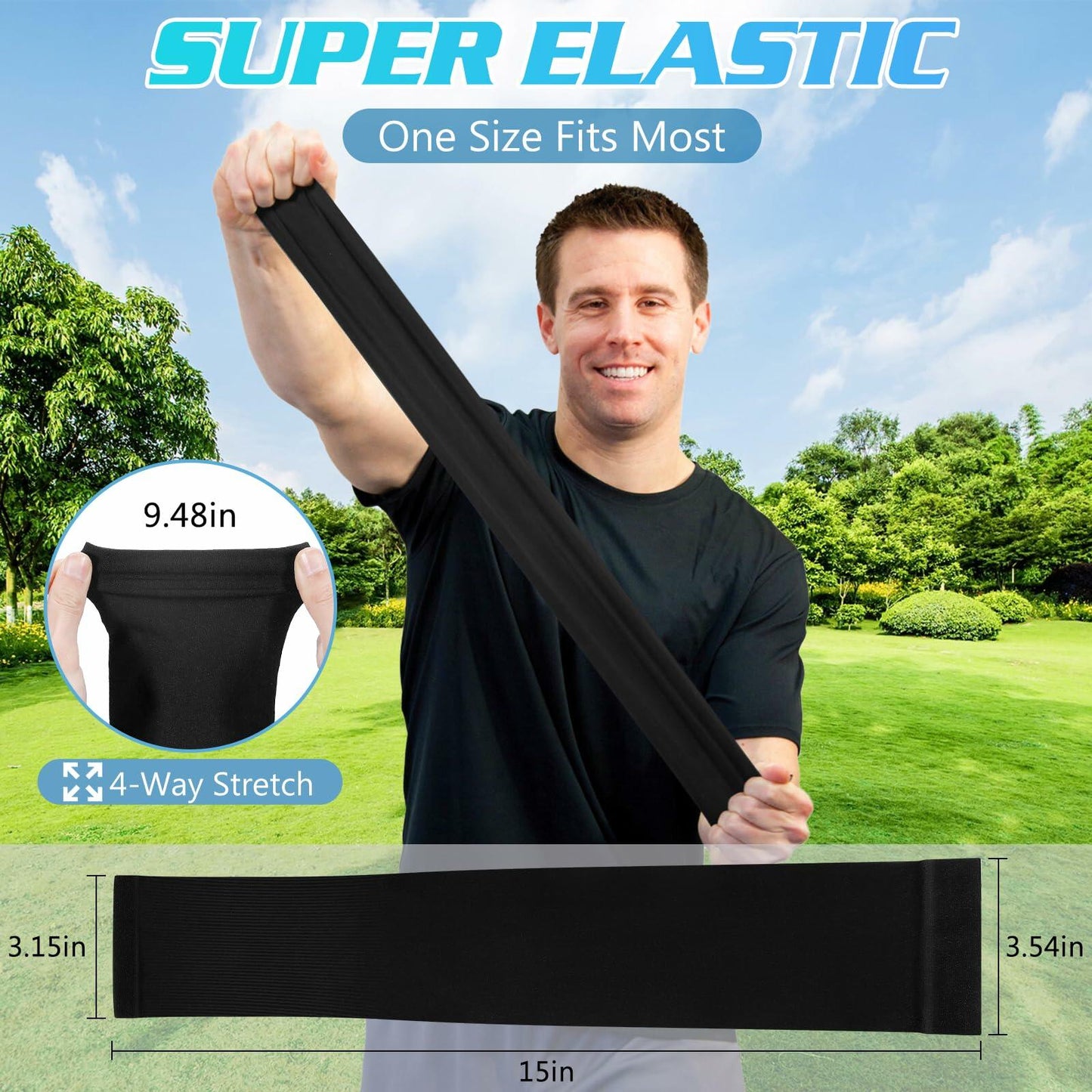 Finvizo UV Sun Protection Arm Sleeves Cooling Compression 6 Pairs One Size