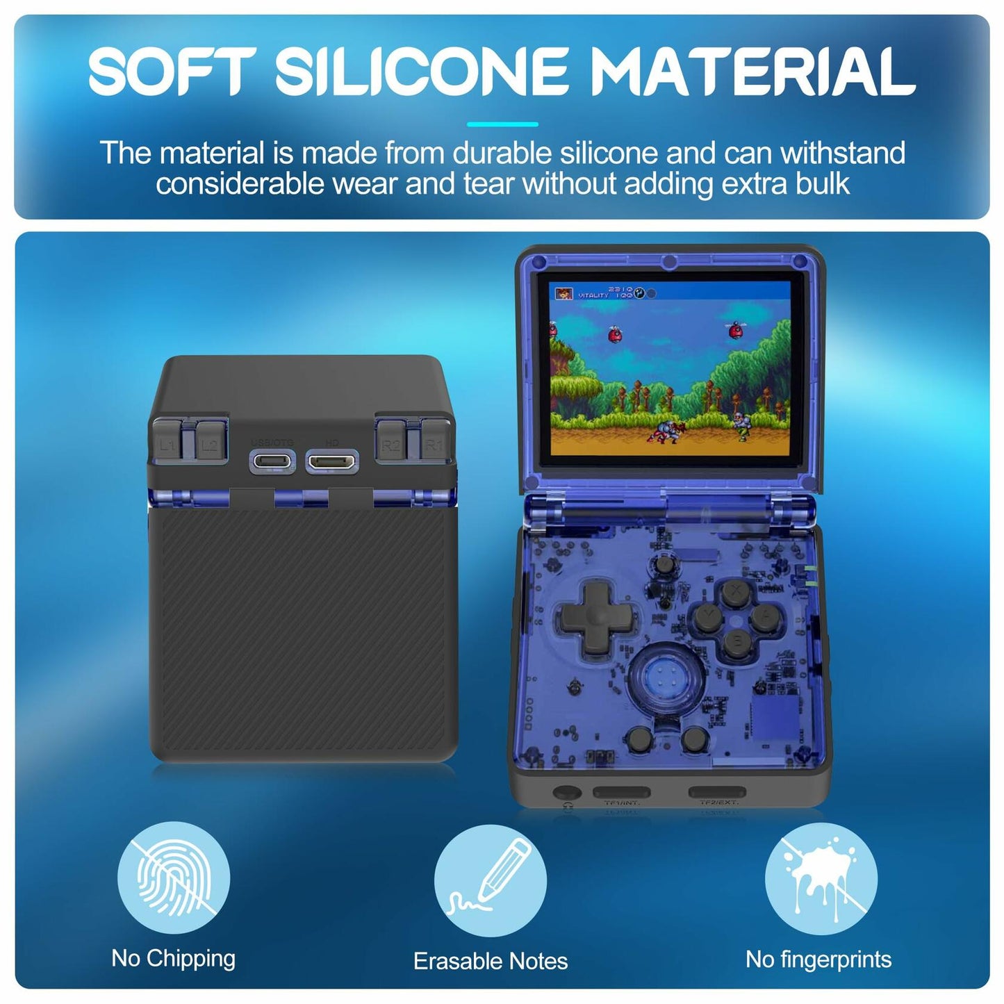 RG35XXSP Silicone Case Shockproof Anti-Scratch Protective Cover Compatible White