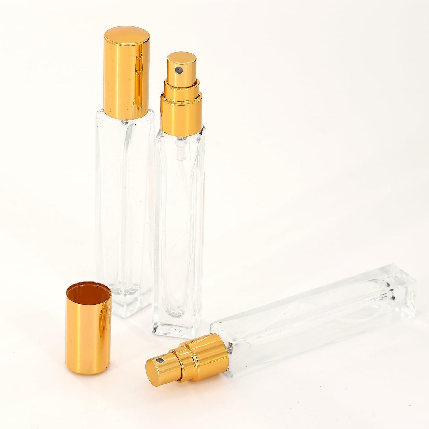 5PCS 10ml Mini Perfume Refillable Bottles Travel Atomizer Set with Dispenser