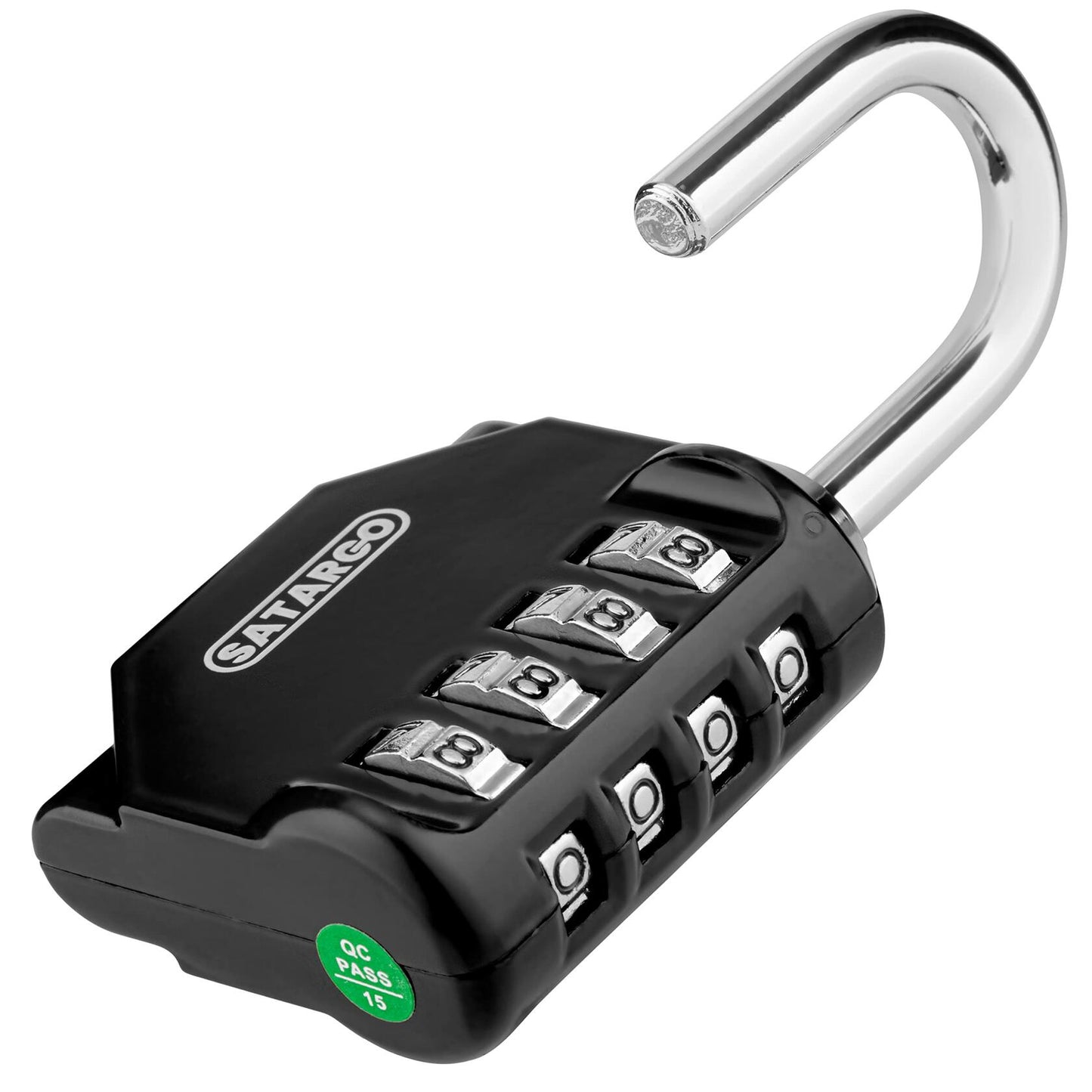 Satargo 4 Digit Combination Lock Cut Resistant Gym Padlock Yellow 2 Pack