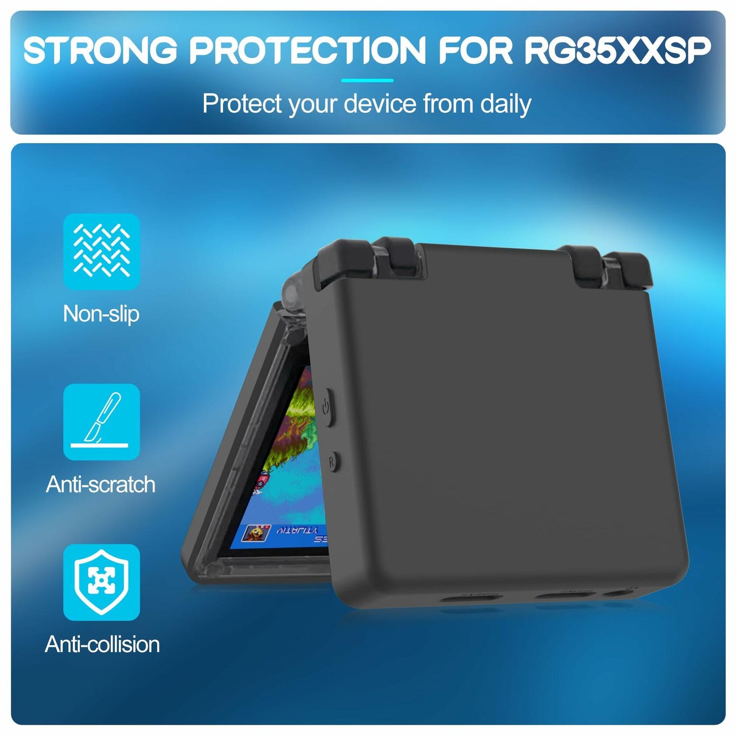 RG35XXSP Silicone Case Shockproof Anti-Scratch Protective Cover Compatible White