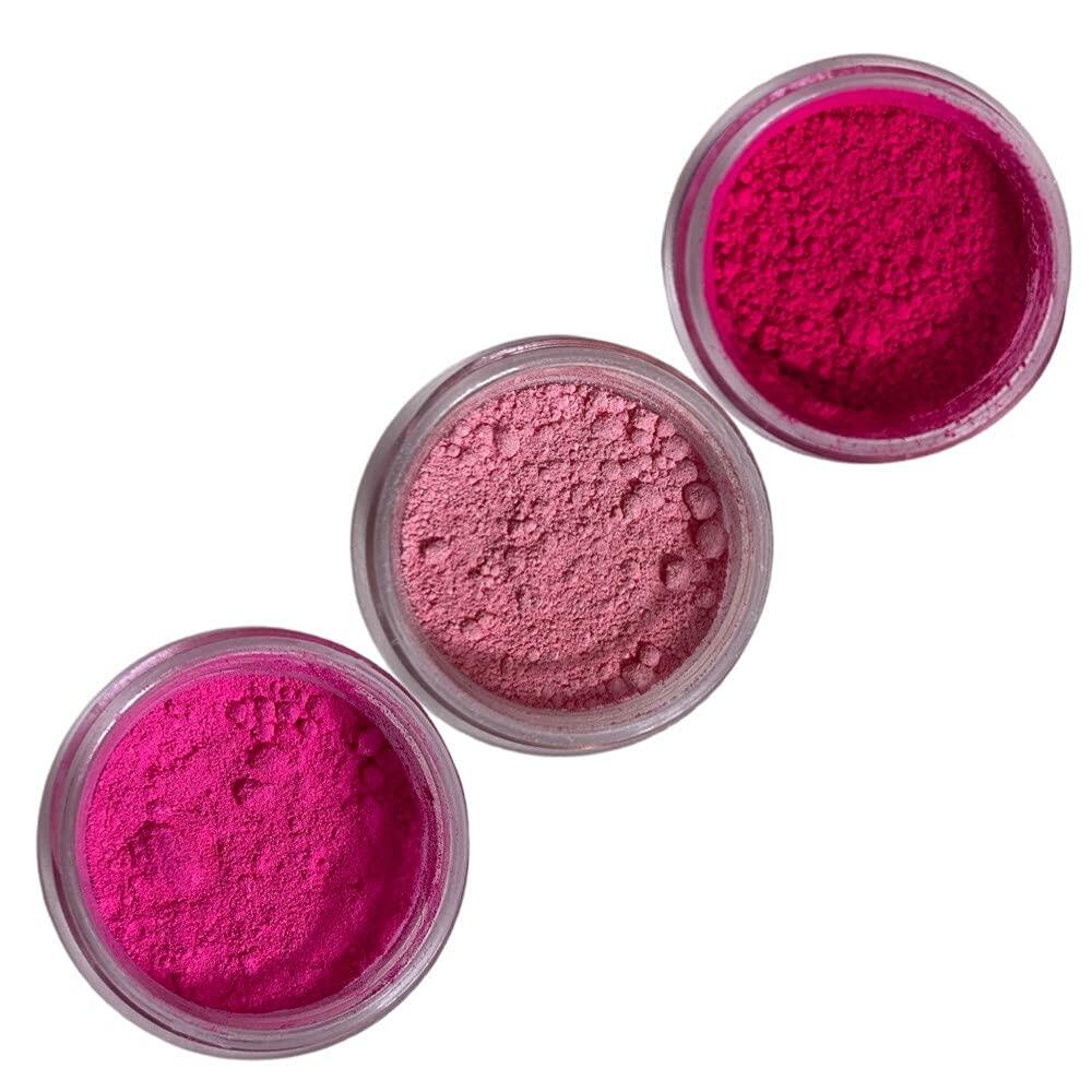 Oh! Sweet Art Edible Petal Dust Set 3 Colors Hot Pink French Rose Pink 4g