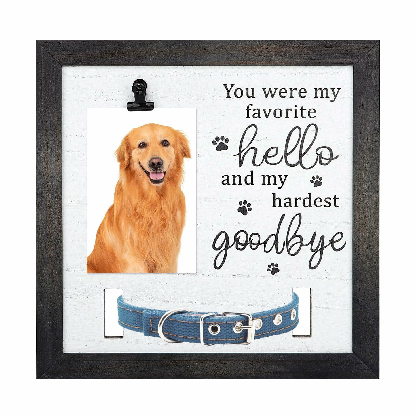 MEIPAIXUAN Pet Memorial Frame – Dog & Cat Picture Frame for Pet Loss