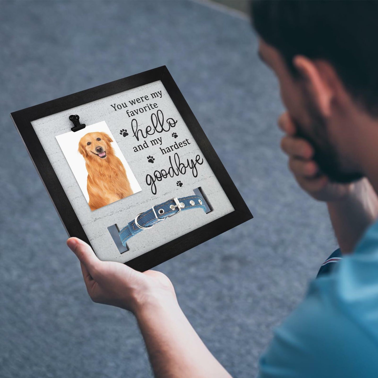 MEIPAIXUAN Pet Memorial Frame – Dog & Cat Picture Frame for Pet Loss