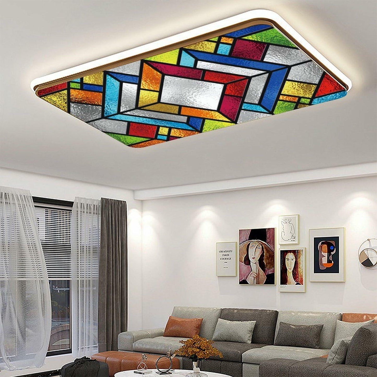 2PCS Fluorescent Light Covers – Anti-Glare Decorative Ceiling Panels