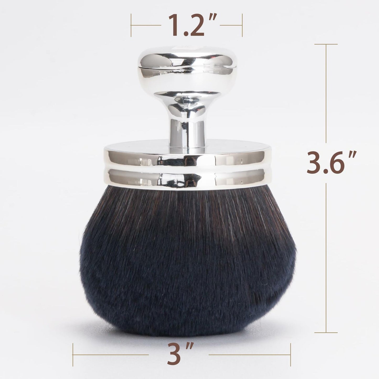 BABYSHEEP Blend & Blur Body Makeup Brush Kabuki 3in Wide Head Silver