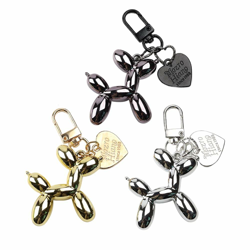 5PCS Balloon Dog Keychains Cute Key Chain Accessories for Women Multi-Color