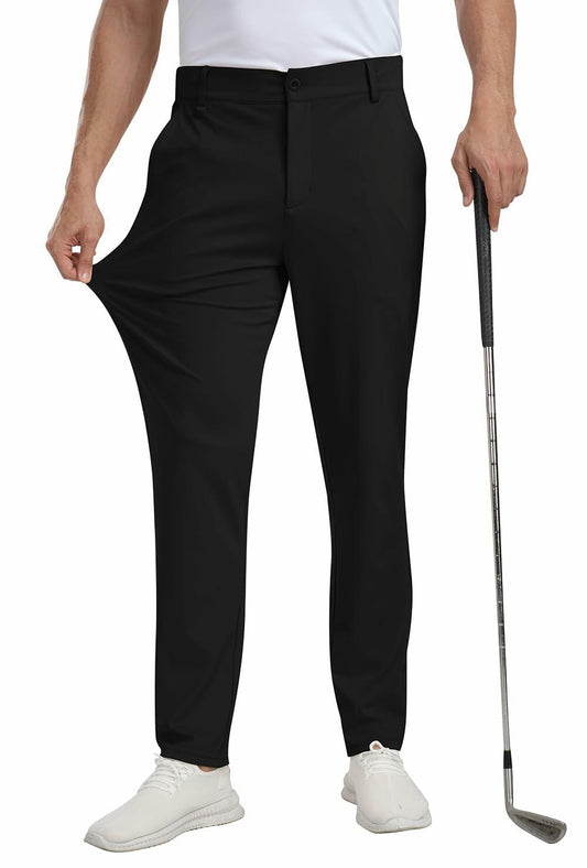 MoFiz Men's Golf Pants Stretch Slim Fit Lightweight Comfy Light Khaki Size 38