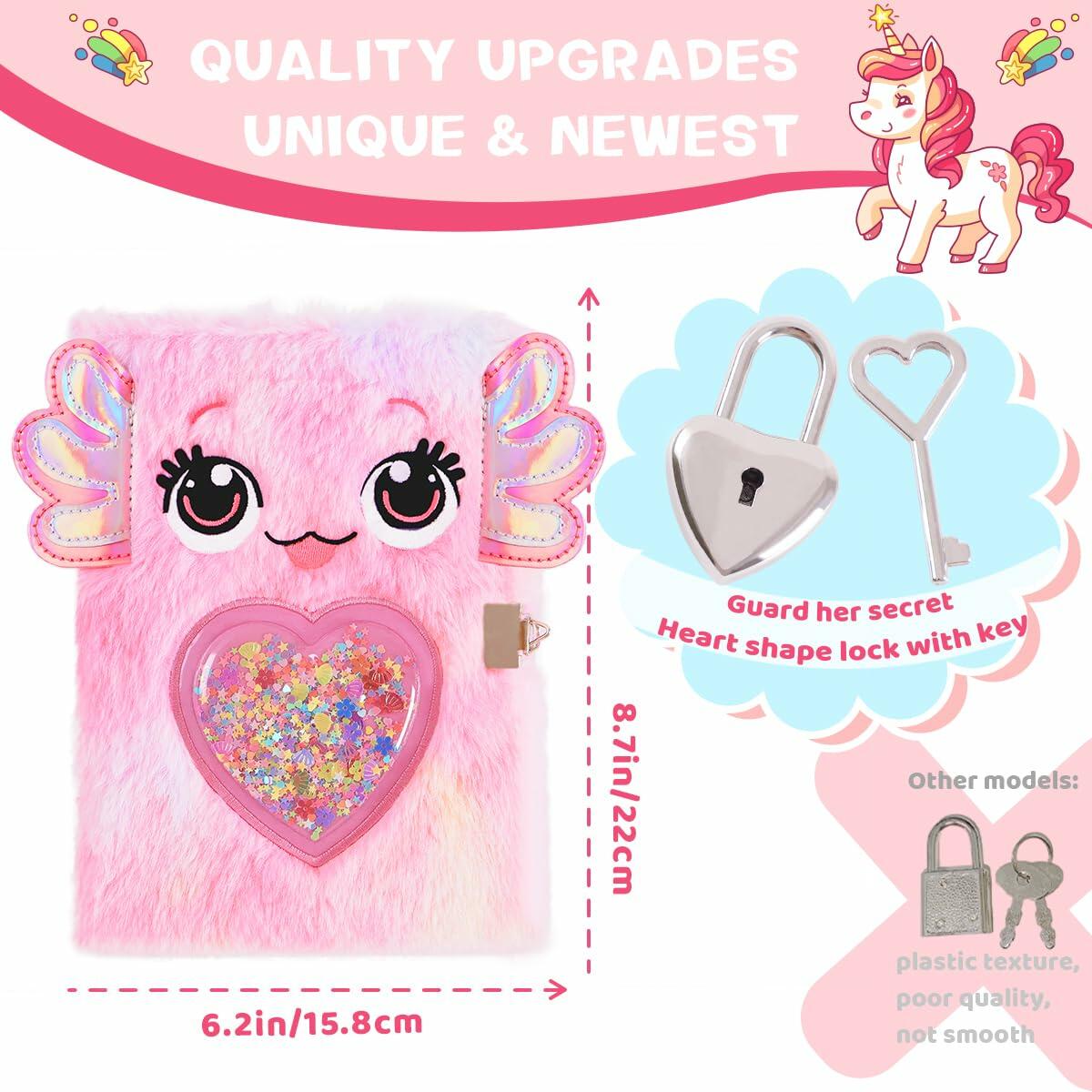 PrinBarBee French Bulldog Diary with Lock Plush 160 Pages Multicolor Pen