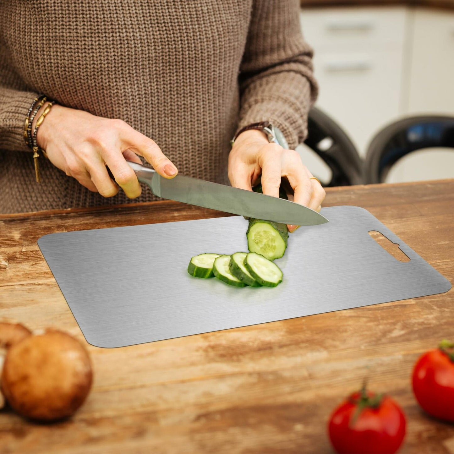 GAUDORA Titanium Cutting Board Non Slip Dishwasher Safe 14x10 in
