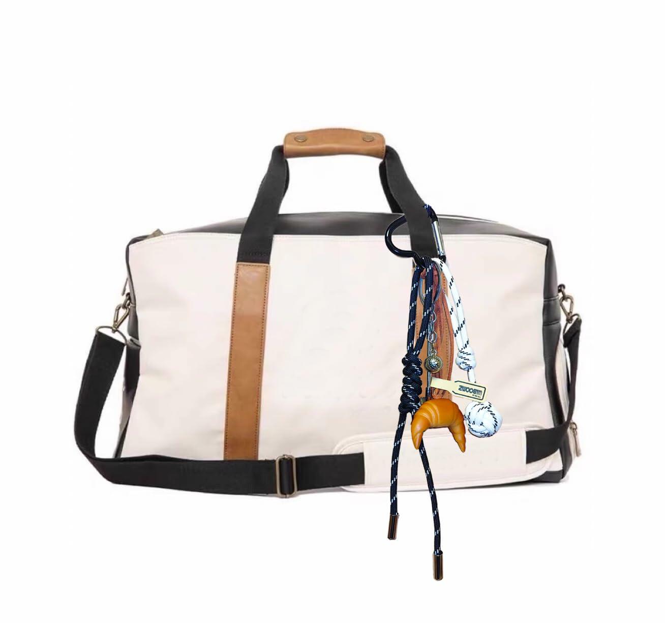 ZWOOGYM Handwoven Knot Charm Golf Club Bag Accessory Black White Green Brown