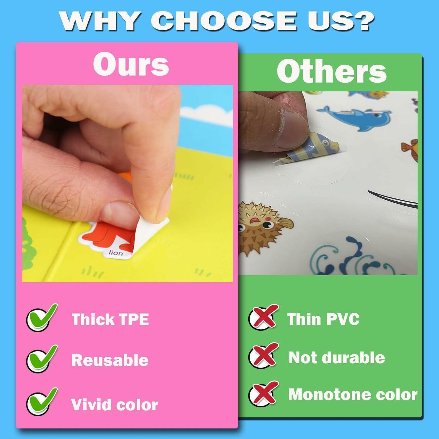 Generic 4 Pack Reusable Sticker Books 120+ Puffy Stickers Multicolor