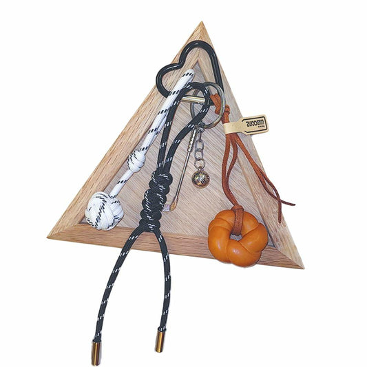 ZWOOGYM Handwoven Knot Charm Golf Club Bag Accessory Black White Green Brown