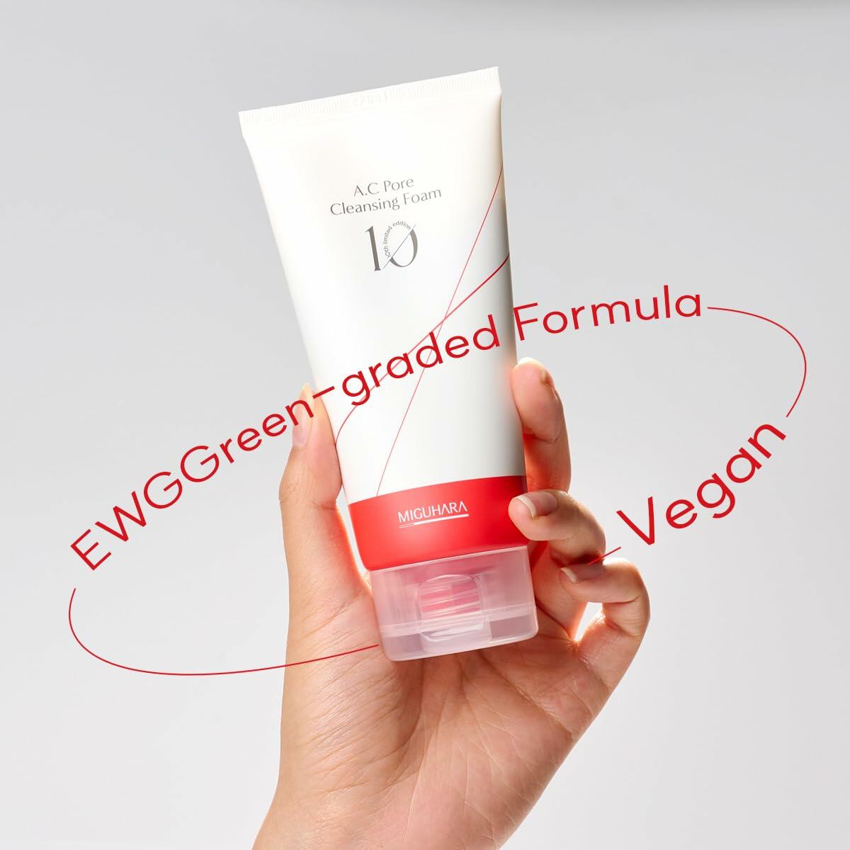 MIGUHARA A.C Pore Cleansing Foam Korean Skincare Face Wash 120ml 4.05oz