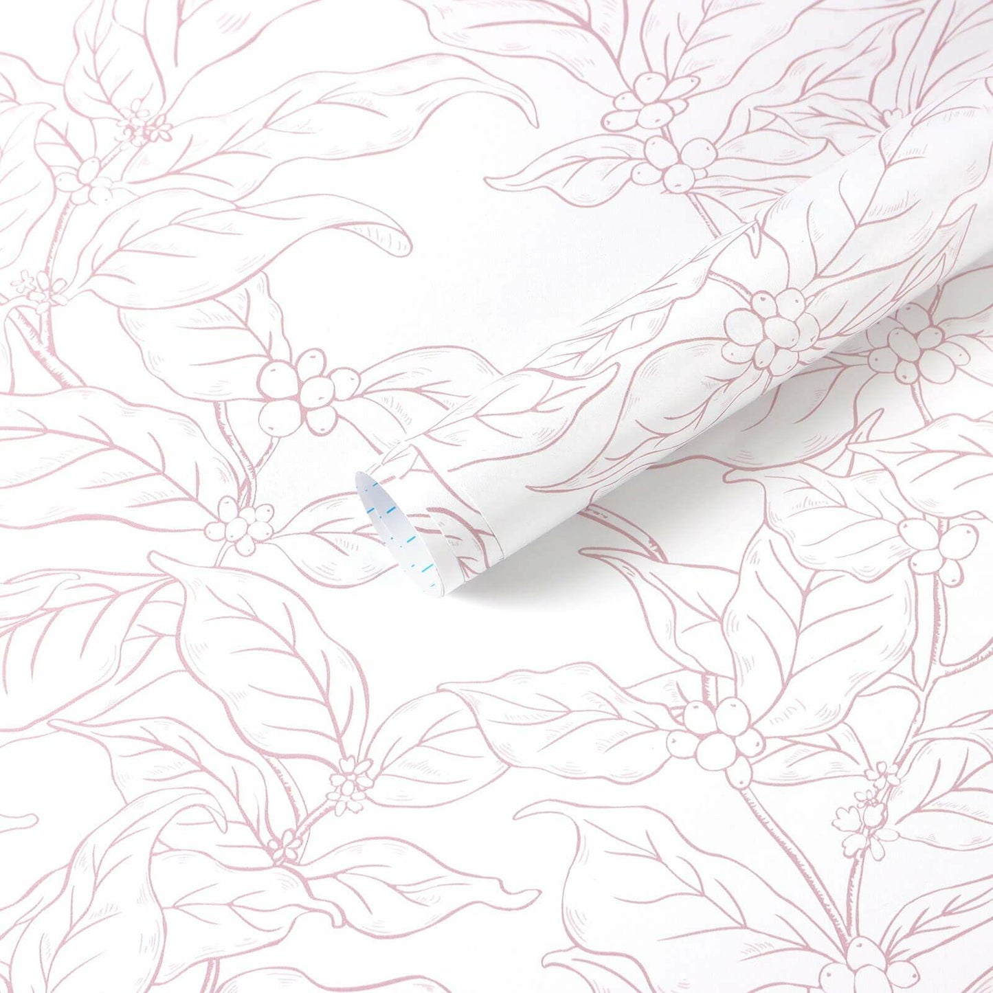 Heroad Boho Floral Peel & Stick Wallpaper Pink White 17.3x78.7in Vinyl