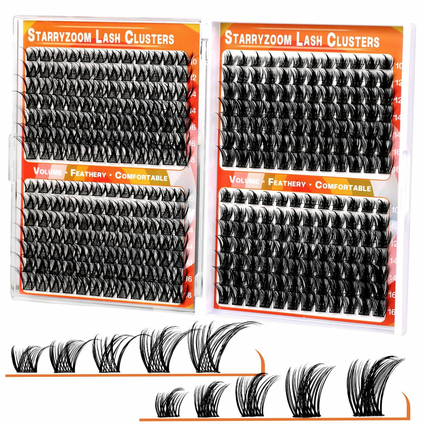 Starryzoom Lash Clusters Book Wispy Flull Volume Spiky Doe-Eye Manga Cluster