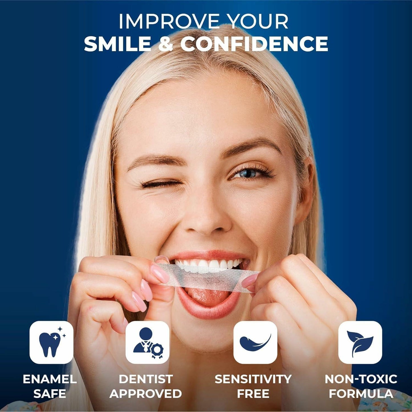 BetterWhite Teeth Whitening Strips 14 Peroxide-Free Professional 7 Treatments