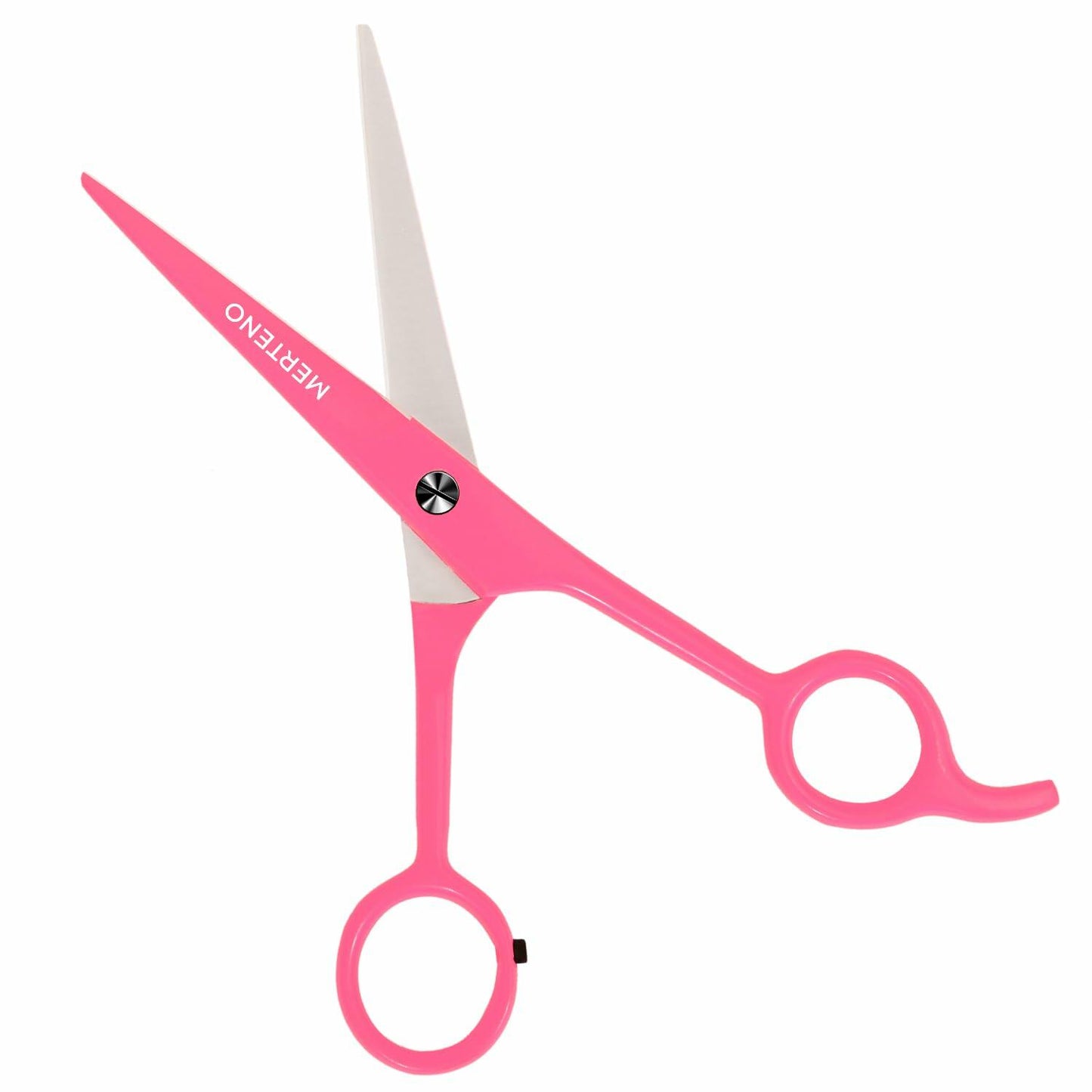 MERTENO Professional Hair Scissors 6.5 Inch Pink Rubber Handle Shears